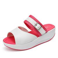 womens sandals summer fall creepers light soles leatherette casual wed ...