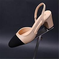 womens heels summer club shoes pu casual chunky heel silver black