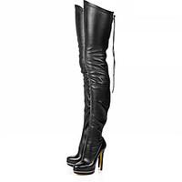 womens boots spring fall winter leatherette casual party evening stile ...