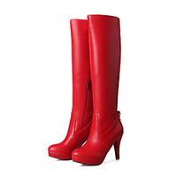 womens boots spring fall winter platform fashion boots leatherette par ...