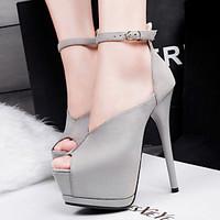 Women\'s Shoes Stiletto Heel Heels/Peep Toe/Platform/Open Toe Sandals Casual Black/Blue/Green/Gray/Burgundy