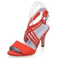 Women\'s Shoes Stiletto Heel / Peep Toe / Ankle Strap Sandals Wedding / Party Evening / Dress Blue / Pink / Orange
