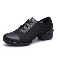 womens dance shoes sneakers breathable leathersurface low heel blackre ...