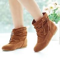 womens fall winter fashion boots leatherette office career dress casua ...