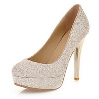 Women\'s Wedding Shoes Heels / Round Toe Heels Wedding / Dress Black / Green / White / Gold