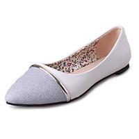 Women\'s Flats Spring Comfort Ballerina PU Casual Flat Heel Others White Sliver Metallic Others