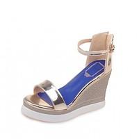 womens sandals comfort leatherette summer office career dress casual b ...