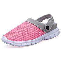 Women\'s Sandals Comfort PU Summer Outdoor Flat Heel Blushing Pink Fuchsia Under 1in