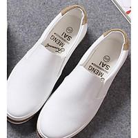 womens flats comfort pu canvas spring casual black white flat