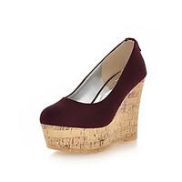 womens spring summer fall winter wedges round toe dress wedge heel bla ...