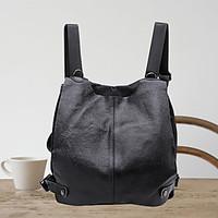 Women Cowhide Casual Backpack