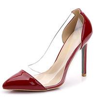 Women\'s Spring Summer Fall Winter Suede Dress Stiletto Heel Split Joint Claret-red Black White Red Silver
