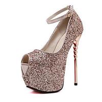 womens heels summer fall club shoes comfort novelty pu office career p ...