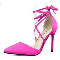 Women\'s Shoes Lace-up Heels/Pumps Pointed Toe Stiletto Heels Party/Dress Shoes