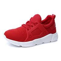 Women\'s Athletic Shoes Spring Comfort Tulle Casual Flat Heel Red Black White