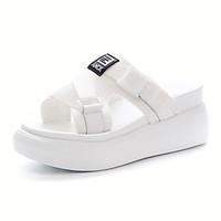 womens sandals summer gladiator fabric casual wedge heel black white