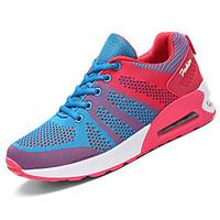 Women\'s Athletic Shoes Comfort PU Spring Fall Outdoor Flat Heel Blushing Pink Green Fuchsia Gray Black Flat