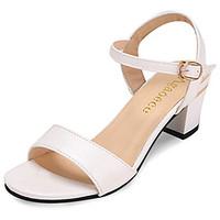 womens sandals spring summer comfort pu casual walking buckle black wh ...