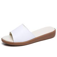 womens sandals comfort leather summer fall casual flat heel white blue ...