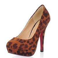 Women\'s Shoes Stiletto High Heel Round toe Leopard Slip On Pump More Color Available