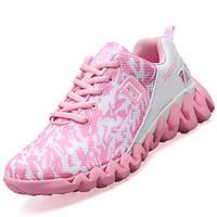 Women\'s Athletic Shoes Spring Fall Comfort PU Outdoor Flat Heel Blushing Pink Blue Green Black