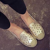 womens loafers slip ons fall comfort leatherette casual flat heel othe ...