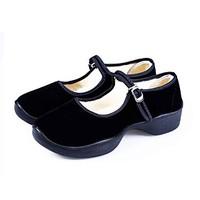Women\'s Flats Mary Jane Comfort Fabric Spring Fall Office Career Athletic Casual Buckle Flat Heel Black Flat