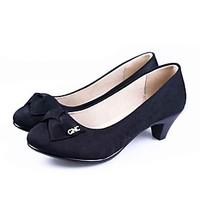 Women\'s Heels Formal Shoes Comfort Fabric Spring Summer Office Career Dress Casual Chunky Heel Black 2in-2 3/4in