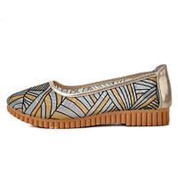 Women\'s Loafers Slip-Ons Light Soles Tulle Summer Casual Flat Heel Black Gold Flat