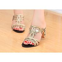 womens sandals summer glitter casual chunky heel sparkling glitter bla ...