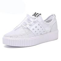 womens sneakers creepers tulle summer office career athletic casual wa ...