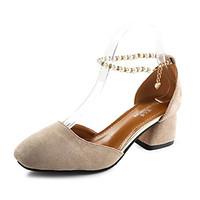 womens sandals comfort pu summer outdoor chunky heel light brown beige ...