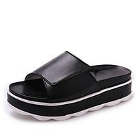 womens sandals comfort pu summer outdoor flat heel black white 3in 3 3 ...