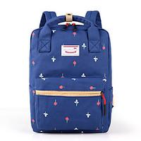 Women Backpack Canvas All Seasons Sports Outdoor Shopping Bucket Ruffles Zipper Azure Navy Blue Beige Blushing Pink Black