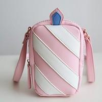 Women Shoulder Bag PU All Seasons Casual Baguette Ruffles Zipper Blushing Pink Blue