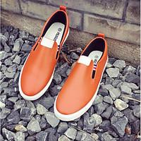 womens flats comfort pu spring casual orange black white flat