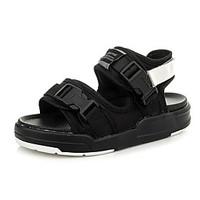 womens sandals comfort pu fabric spring casual screen color blackwhite ...