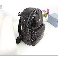 Women Backpack PVC All Seasons Formal Sports Casual Climbing Outdoor Bucket Imitation Pearl Zipper Purple Blushing Pink Black Gold