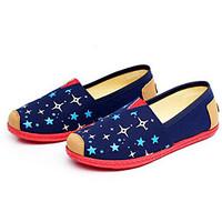 womens flats comfort fabric spring casual red navy blue black flat