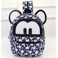 Women Backpack PU All Seasons Casual Outdoor Zipper White Blue Blushing Pink