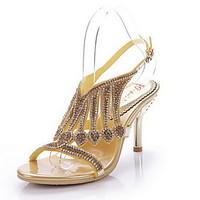 womens shoes leather stiletto heel heels sandals party evening dress c ...