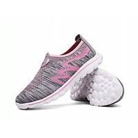 Women\'s Athletic Shoes Comfort Tulle Spring Fall Athletic Outdoor Walking Comfort Flat Heel Blue Fuchsia Gray Black Flat