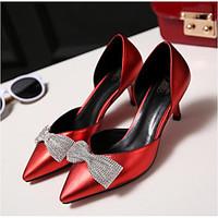 Women\'s Heels Summer Basic Pump PU Dress Casual Stiletto Heel Others Red Silver Others