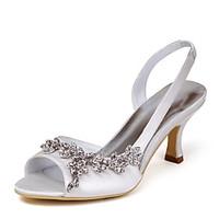 womens sandals summer slingback satin stretch satin wedding stiletto h ...