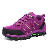 Women\'s Athletic Shoes Sport Suede Spring Fall Athletic Flat Heel Purple Gray Hiking Shoes