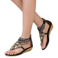 womens shoes wedge heel wedges round toe open toe sandals dress black  ...