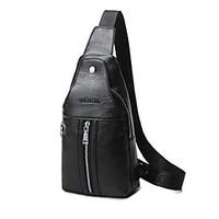 Women\'s Sling Shoulder Bags PU All Seasons Casual Messenger Zipper Coffee Black