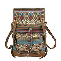 women backpack canvas all seasons casual magnetic