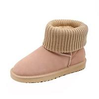 Women\'s Boots Winter Comfort Nappa Leather Casual Almond Blushing Pink Gray