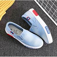 womens loafers slip ons spring comfort canvas casual